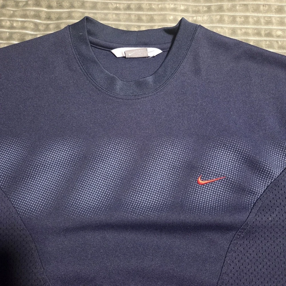 Vintage Nike Mesh Paneled Athletic T-Shirt Navy Blue XL Y2K blockcore/gorpcore